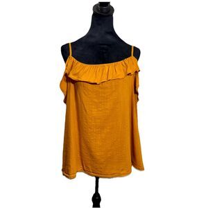 Old Navy Size XXL Ruffle Tank Top Cami Tobacco Boho Fairy Peasant Coquette